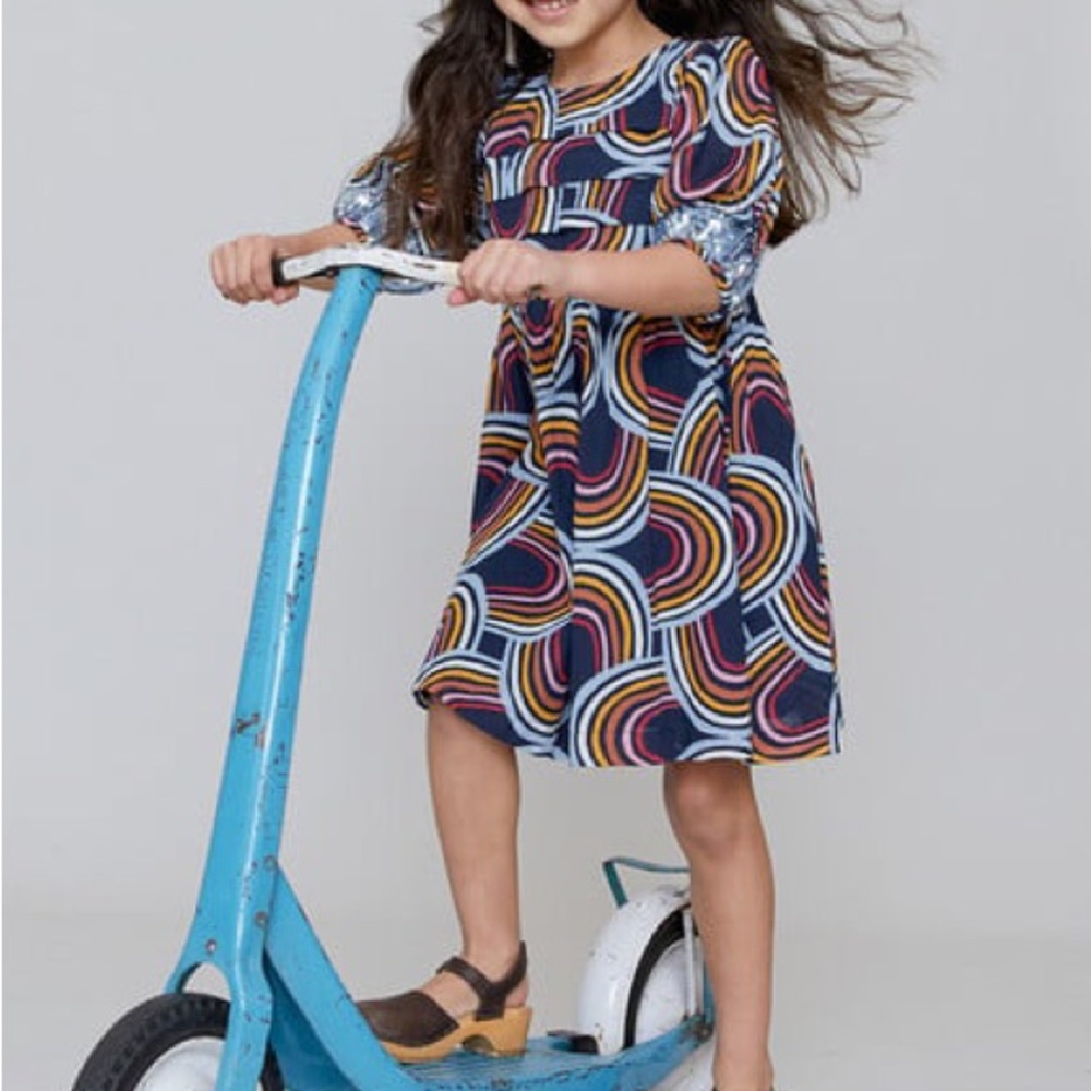 NWT Pink Chicken Girls Evelyn Rainbow Dress